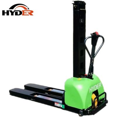 Hyder 1 Ton Self Loading Portable Forklift Full Electric Stacker in Yellow/Green