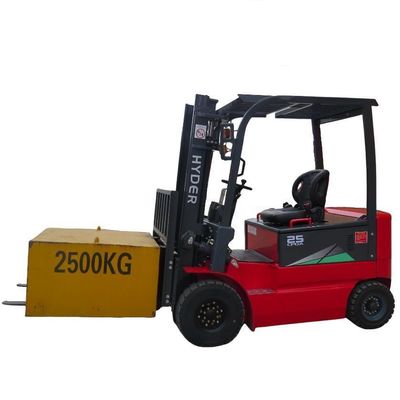 2.5ton Four Wheels Counterbalance Electric Forklift Materials Handling with DC Motor