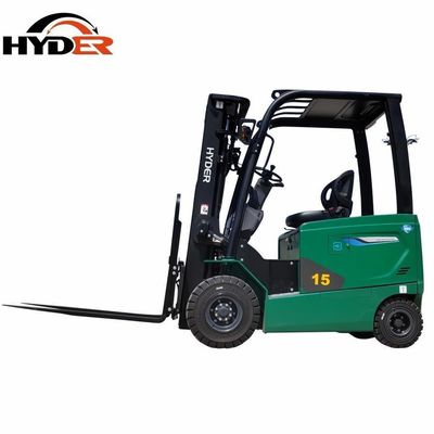 AC Motor 4 Wheels Electric Forklift Truck 1.5ton Lithium Battery for Material Handling