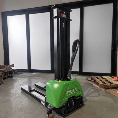 800/1000/1300mm Lift Height Stacker Self Loading Pallet Truck Electric Lift Stacker
