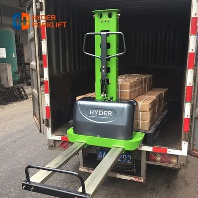 800mm Lifting Height Stacker Forklift 500kg Semi Electric Self Loading for Van Truck