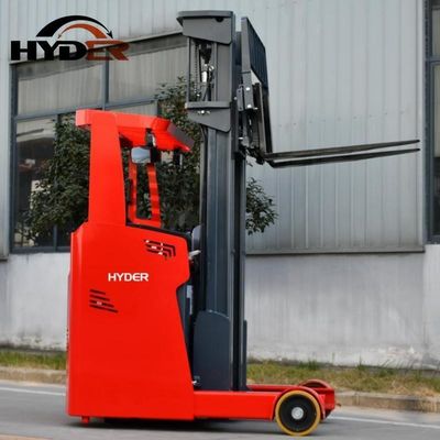 1600kgs 1.6t Electric Seated Reach Truck Forklift with 10m Lift Height and DC Motor