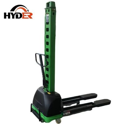 Portable Self Lift Ability Fork Stacker 1000kg Semi Electric Self Loading Pallet Stacker