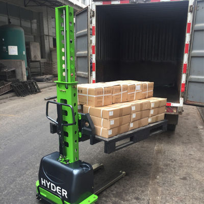 AC Motor Drive Semi Electric Self Loading Pallet Stacker 500kg 1300mm Lifting Height