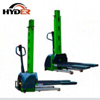 1t Hyder Warehouse Self Loading Forklift 1000kg Self Lifting Stacker for Green Battery
