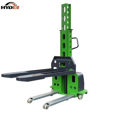 Green HSLS1000 1t 1000kg Semi Electric Self-Lifting Stacker for Easy Operation and Sale