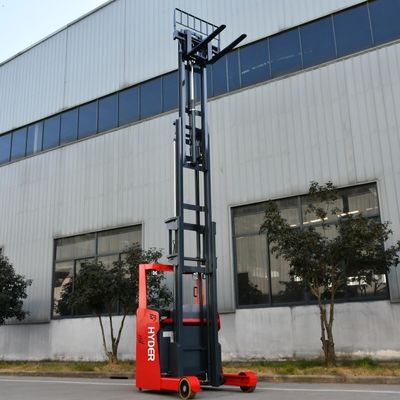 Electric Reach Forklift 1.6ton Hydraulic Stacking Truck for Narrow Aisle Warehouse