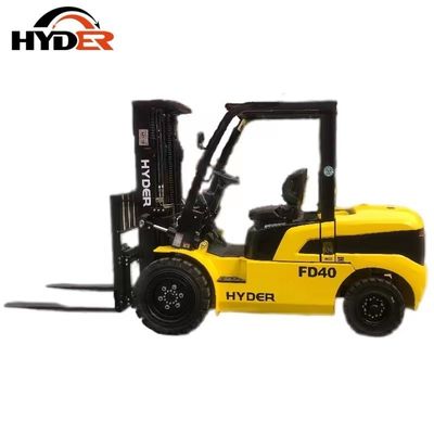 Powerful Hyder 4ton Diesel Forklift Truck with Automatic Transmission 3183X1485X2300MM