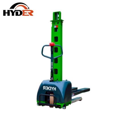 1t Hyder Warehouse Self Loading Forklift 1000kg Self Lifting Stacker for Green Battery