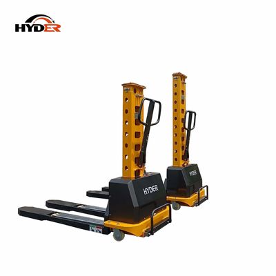 1150mm Fork Length Manual Drive 1.3m Self Loading Pallet Stacker with 500kg Capacity