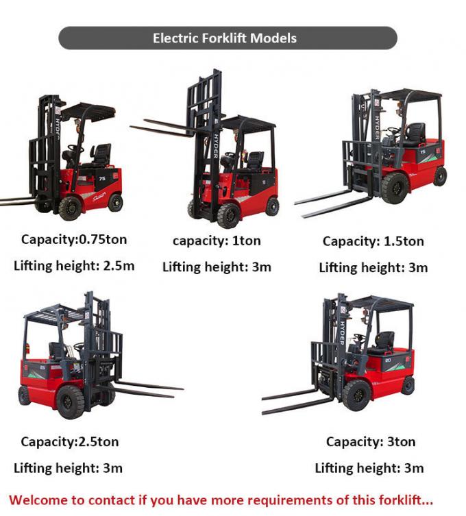 Electric Fork Lift Lithium Battery Operated 4× 4 Forklift Truck 2.5ton 6m with CE